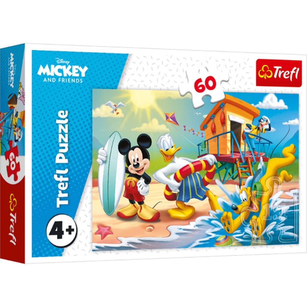 Disney Mickey og Venner på Stranden - 60 brikker