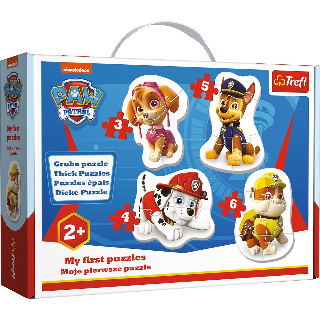 Baby Puzzle Paw Patroll - 3+4+5+6 brikker
