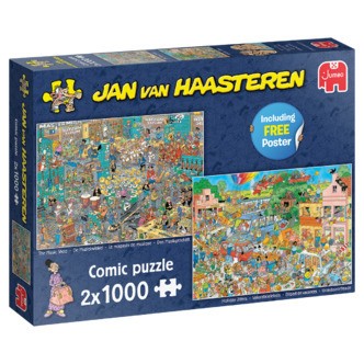 Jan Van Haasteren - Musikbutikken og Feriestemning - 2x1000 brikker