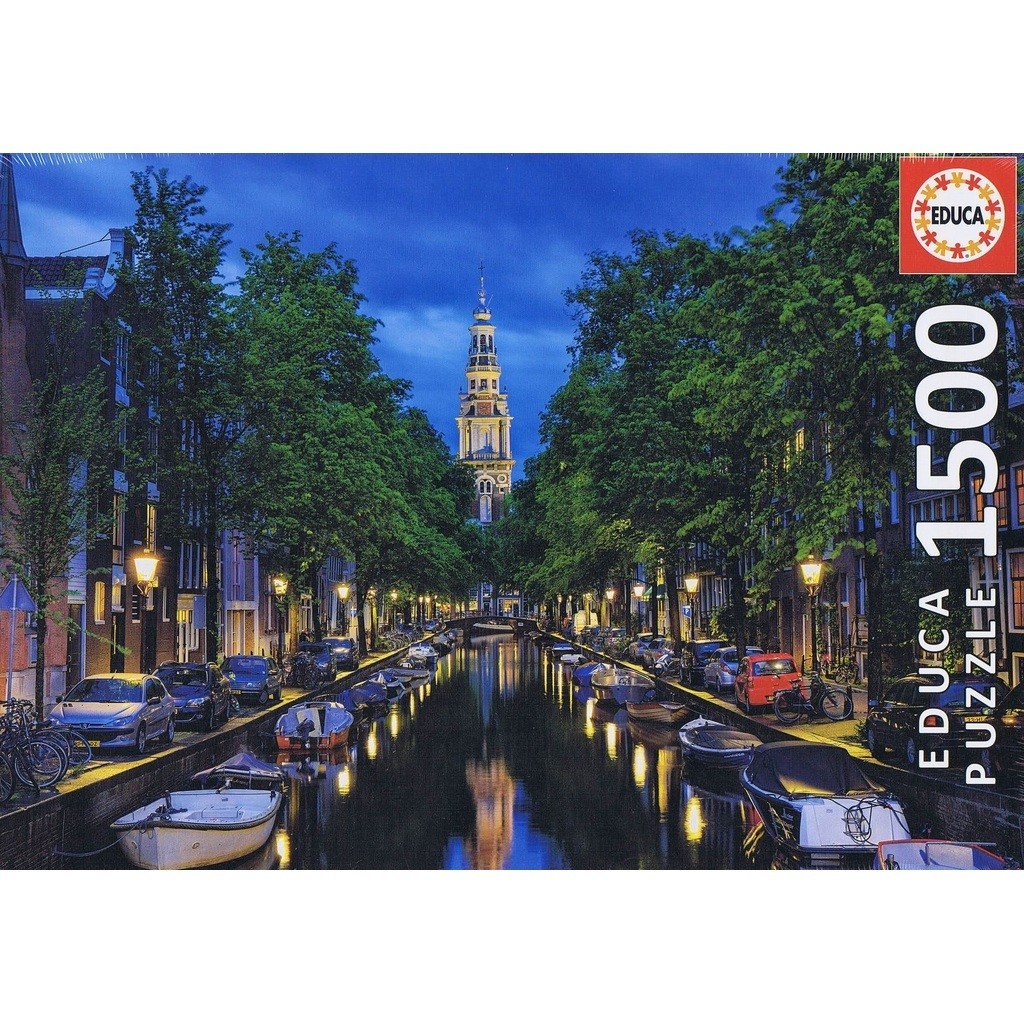 Amsterdam Canal at Dusk - 1500 brikker