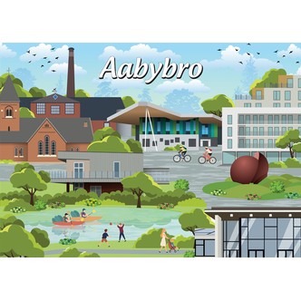 Danske byer: Aabybro, 1000 brikker