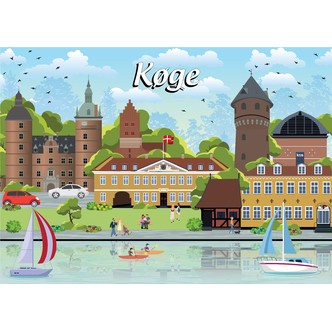 Danske byer: Køge , 1000 brikker