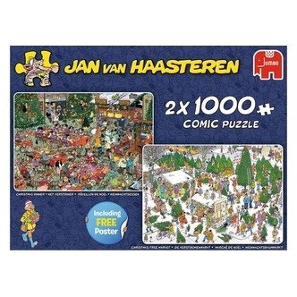Jan van Haasteren - Christmas Gifts - 2Ã1000 Brikker