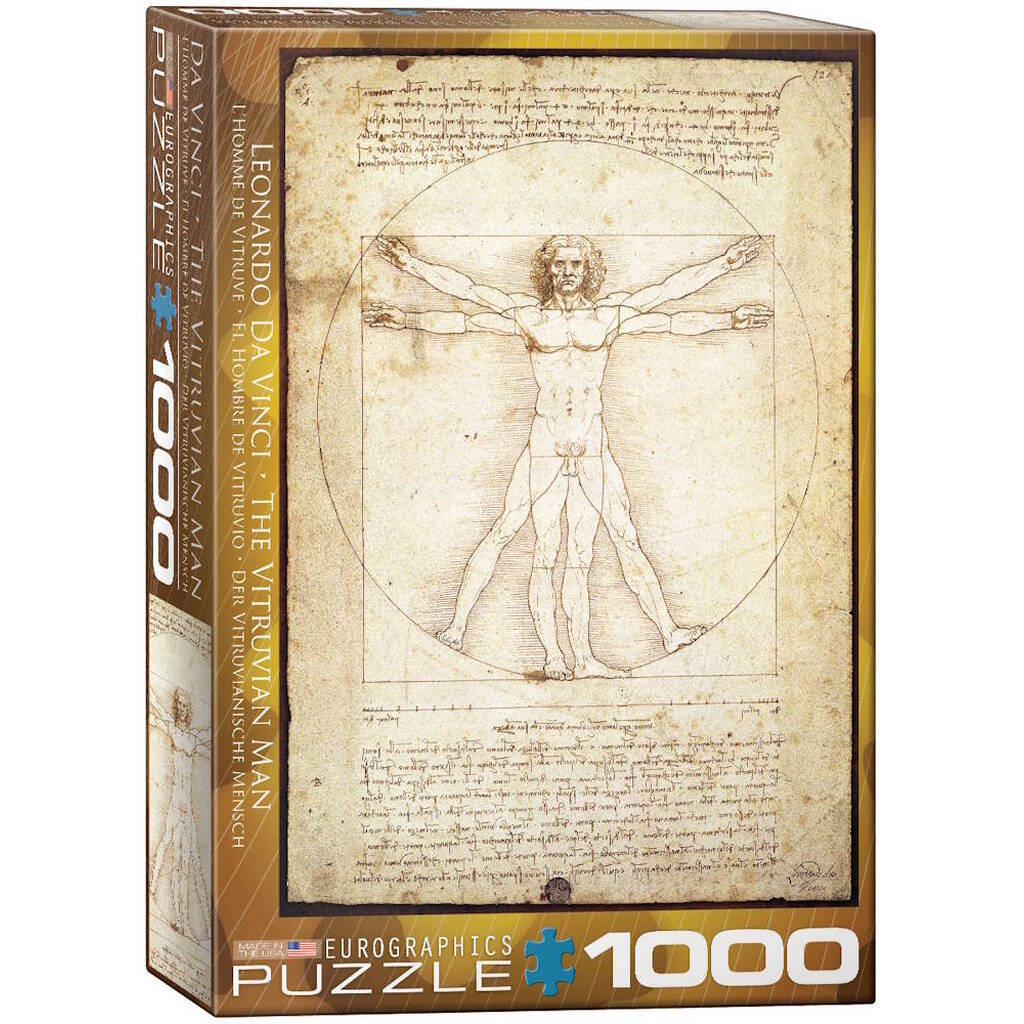 Leonardo da Vinci  -  Vitruviusmanden, 1000 brikker