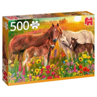 Heste På Engen - 500 brikker