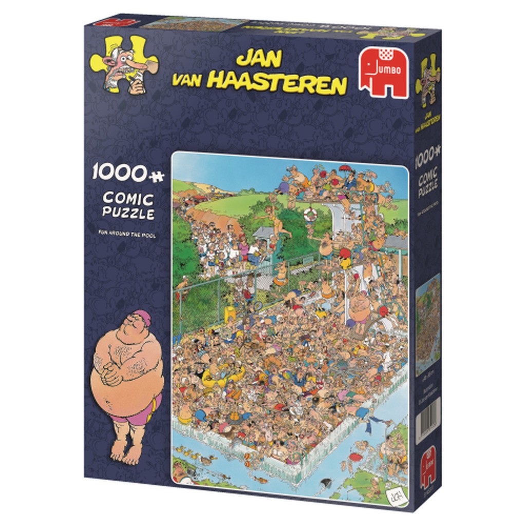 Jan van Haasteren - Fun Around the Pool - 1000 brikker