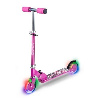 Pink Løbehjul Med Led Lys i Hjul (Forhåndsbestilling) - Løbehjul - Legekammeraten.dk