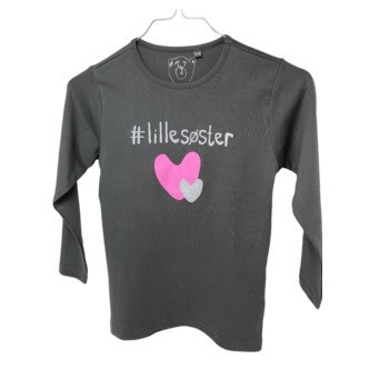 #Lillesøster T-Shirt LS, Steel Grey - Legekammeraten.dk