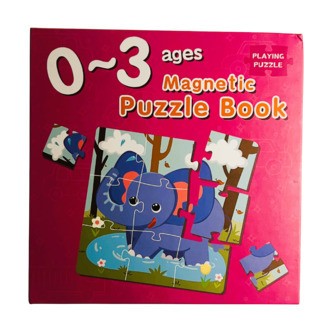 Magnet Puslespil, bog med 3 stk. 1-6 år - Dyr  0 - 3 år