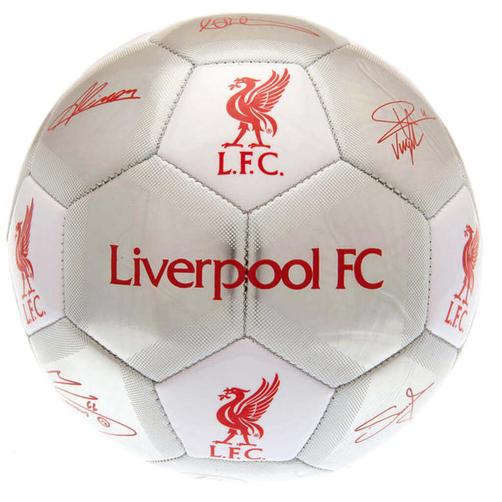 Liverpool FC Fodbold med autografer - Str 5