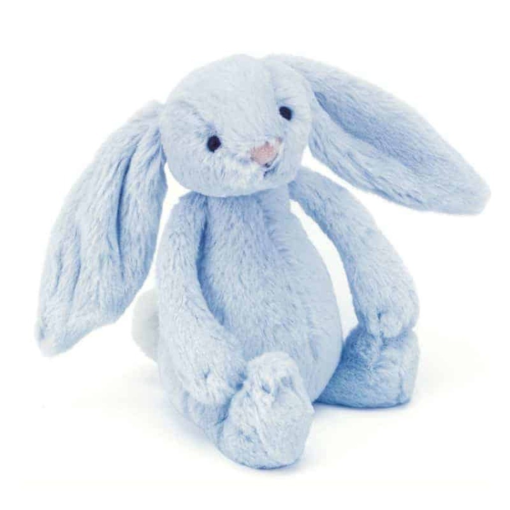 Jellycat Bashful Kanin, blå, 18 cm