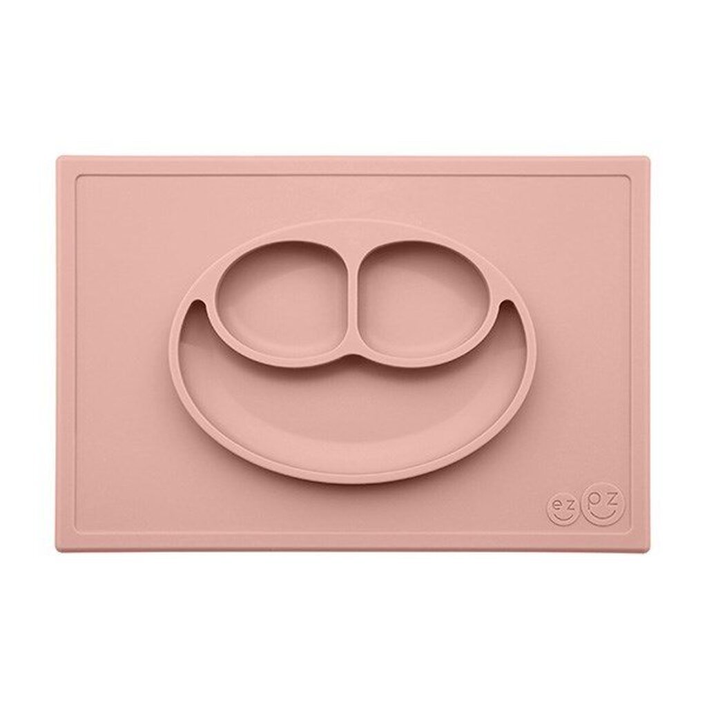 Ezpz Dækkeserviet og Skål i ét - Happy Mat, Støvet Rosa