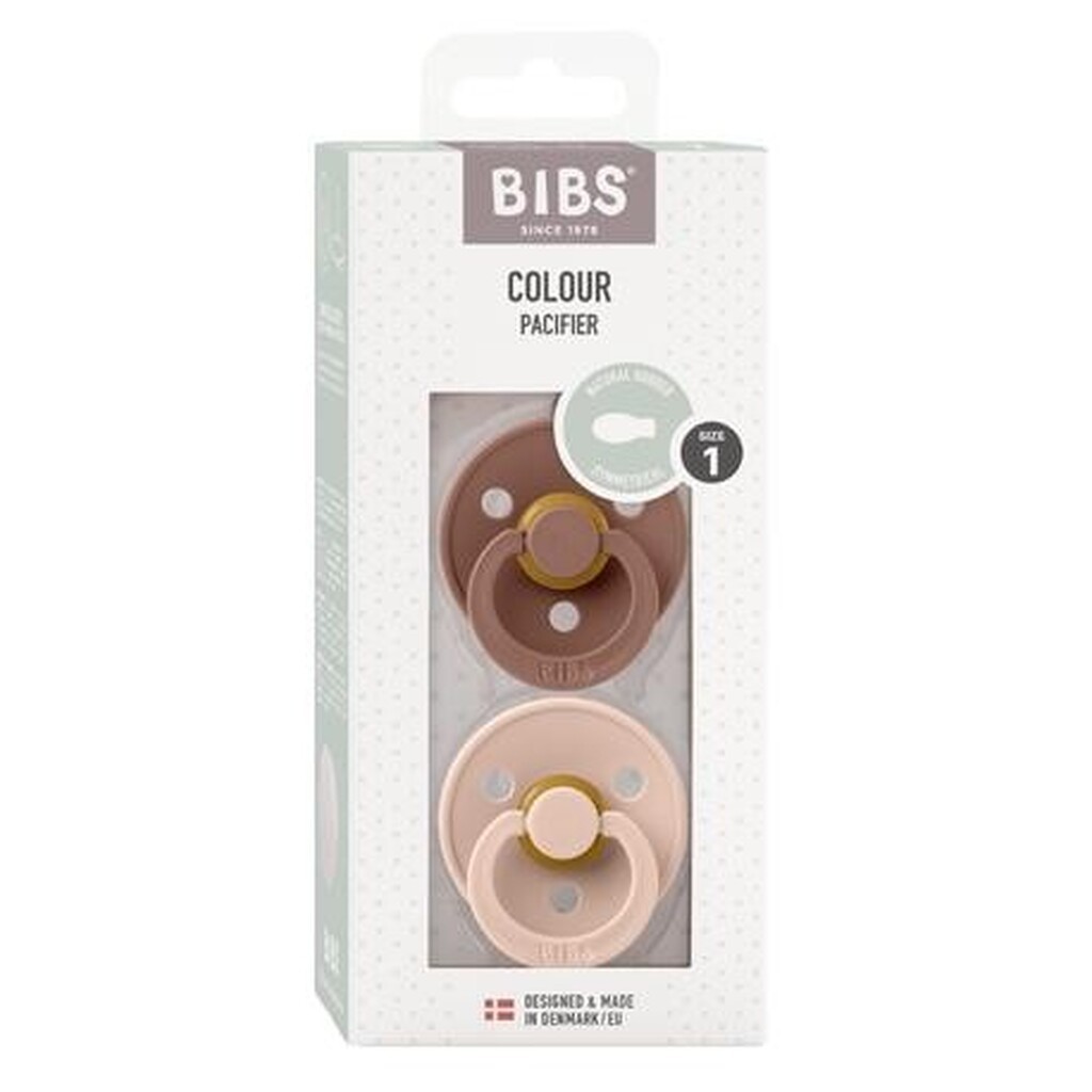 Bibs Colour - 2-pak,  Str. 1 (0-6 Mdr.), Symmetrisk - Latex