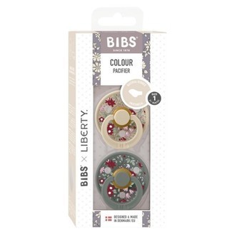Bibs X Liberty, Colour 2-pak, Str. 1 (0-6 Mdr.), Anatomisk - Latex