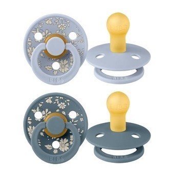 Bibs X Liberty, Colour 2-pak, Str. 1 (0-6 Mdr.), Rund - Latex