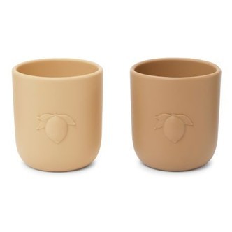 Konges Sløjd, Drikkekop, 2-pak - Lemon, Rose Sandbrown Clay