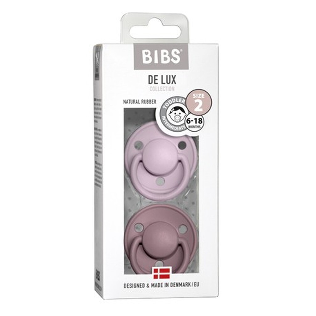 Bibs De Lux - 2-pak,  Str. 2 (6+ Mdr.), Rund - Latex,