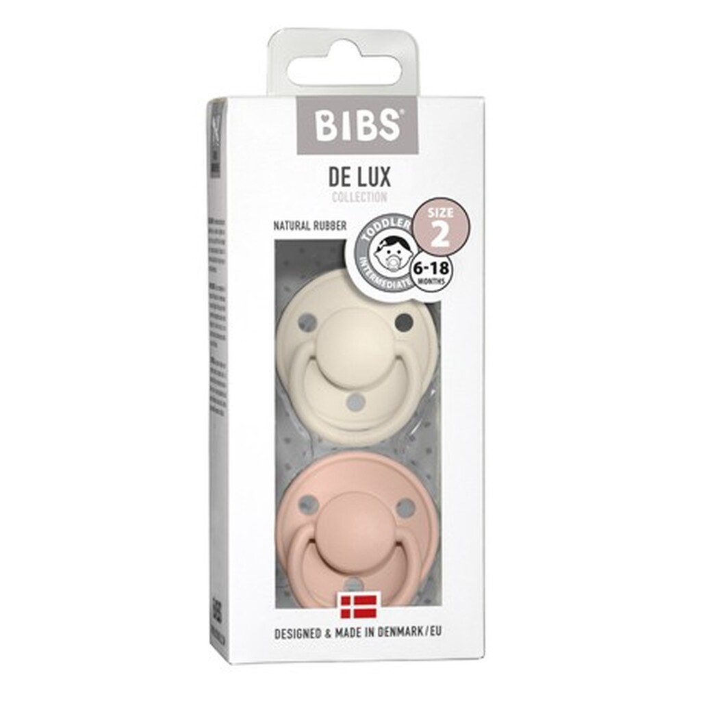 Bibs De Lux - 2-pak,  Str. 2 (6+ Mdr.), Rund - Latex,