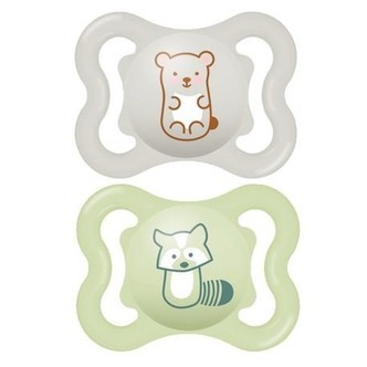 Mam Mini Air 2-pack, Str. 1 (0-6 Mdr.), Symmetrisk - Latex