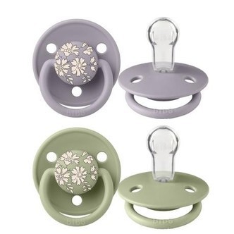 Bibs X Liberty, De Lux 2-pak, One Size (0-36 Mdr.), Rund - Silikone