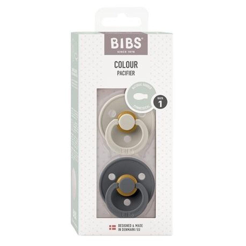 Bibs Colour - 2-pak,  Str. 1 (0-6 Mdr.), Symmetrisk - Latex