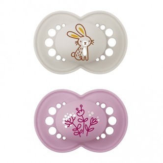 Mam Original 2-pack, Str. 2 (6-16 Mdr.), Symmetrisk - Latex, Pinksand