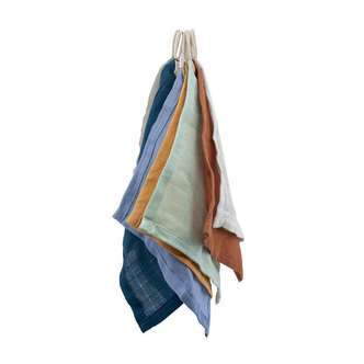 Sebra Muslin Vaskeklude - 7 stk. - Mixed Colour