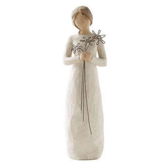 Willow Tree Grateful Figur (kvinde med blomster)
