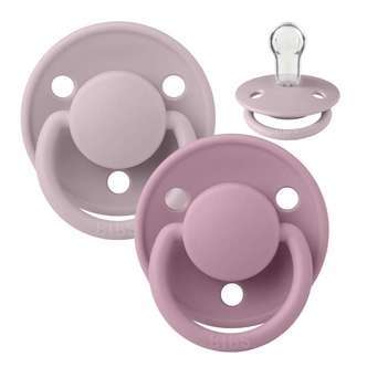BIBS De Lux Sut - 2-Pak - Onesize - Silikone - Dusky LilacHeather