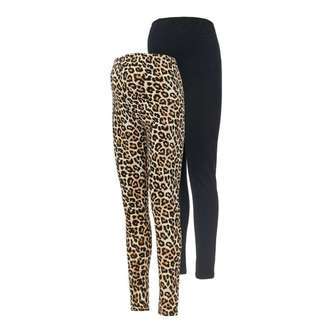 Mamalicious MLSANNI Graviditets-Leggings - 2-pak - SortLeopard