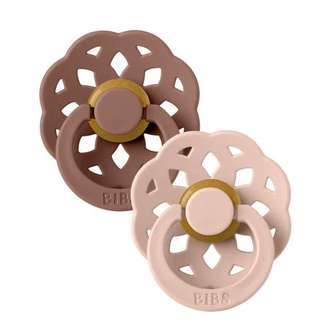 BIBS Boheme Sut - 2-Pak - Str. 1 - Naturgummi - WoodchuckBlush