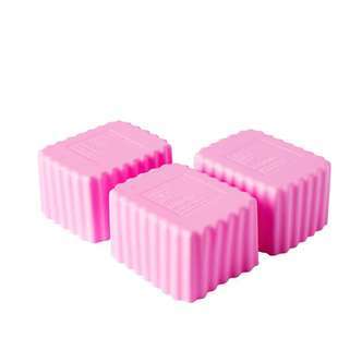 Little Lunch Box Co. Rektangulære Bento Cups - Small - 3 stk. - Pink