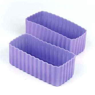 Little Lunch Box Co. Rektangulære Bento Cups - 2 stk. - Candy Purple