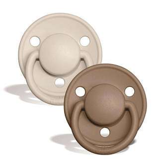 BIBS De Lux Sut - 2-Pak - Onesize - Silikone - VanillaDark Oak