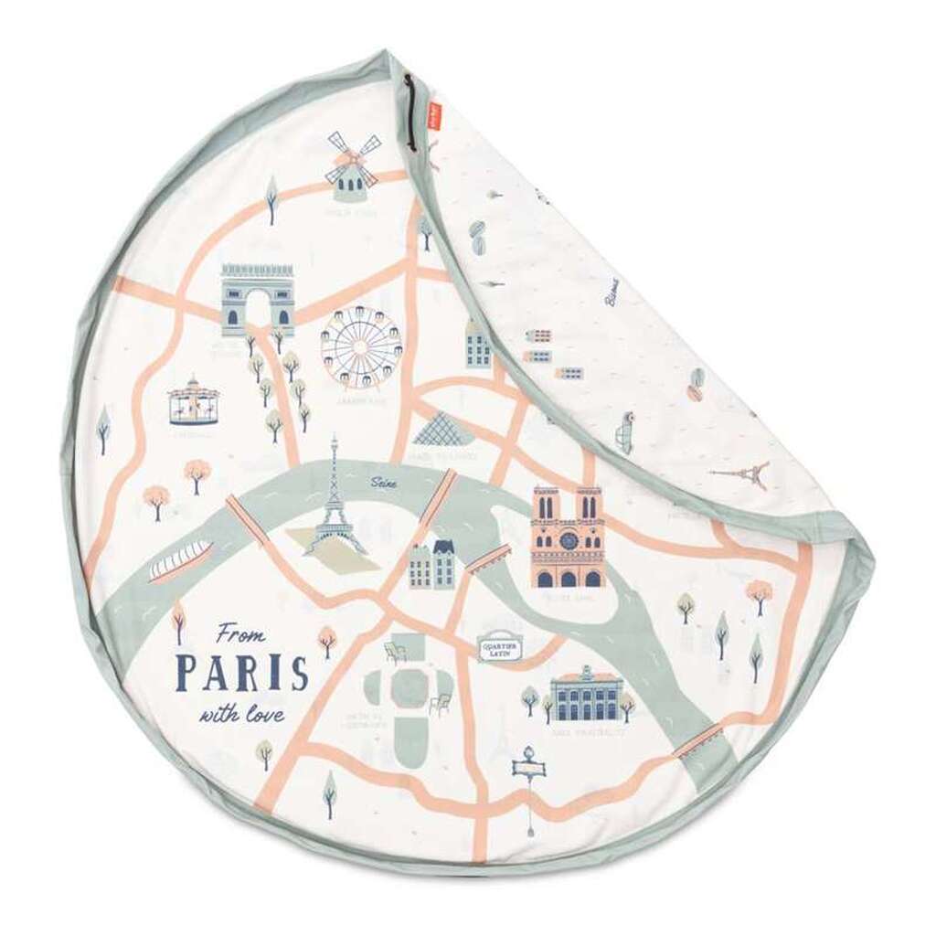 Play  Go 2-i-1 OpbevaringstæppeLegetæppe - Paris Map
