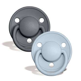BIBS De Lux Sut - 2-Pak - Onesize - Silikone - IronBaby Blue