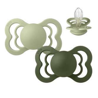 BIBS Supreme Sut - 2-Pak - Str. 2 - Silikone - SageHunter Green