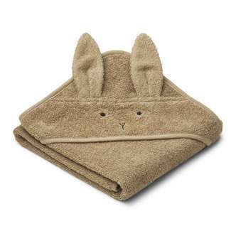 Liewood Albert Badehåndklæde m. Hætte - Baby - Rabbit (Oat)