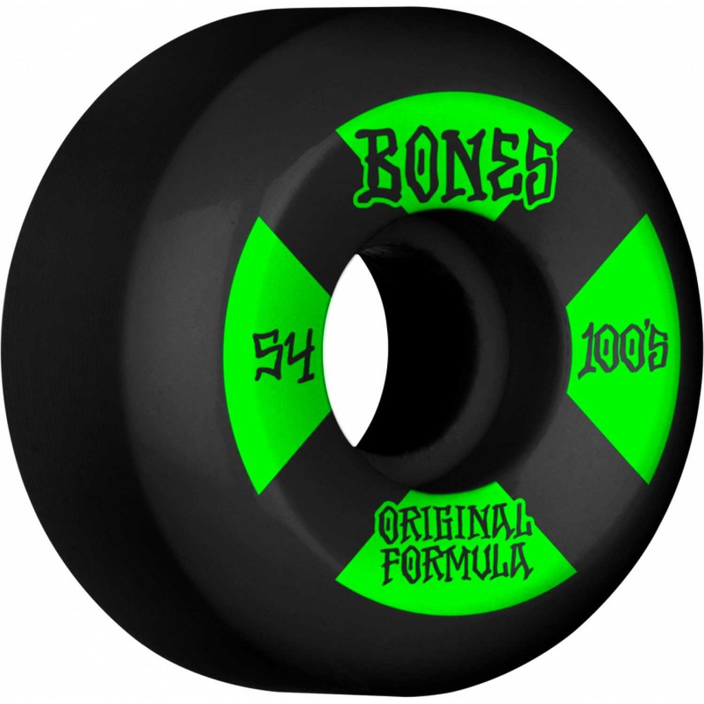 Bones Wheels OG Formula Skateboard Wheels 100 54mm V5 Sidecut 4pk Black  str. 54mm