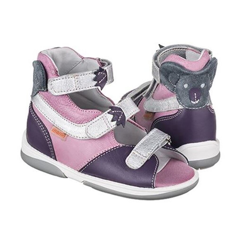 Memo sandal Koala, lillagrå - sandaler med ekstra støtte