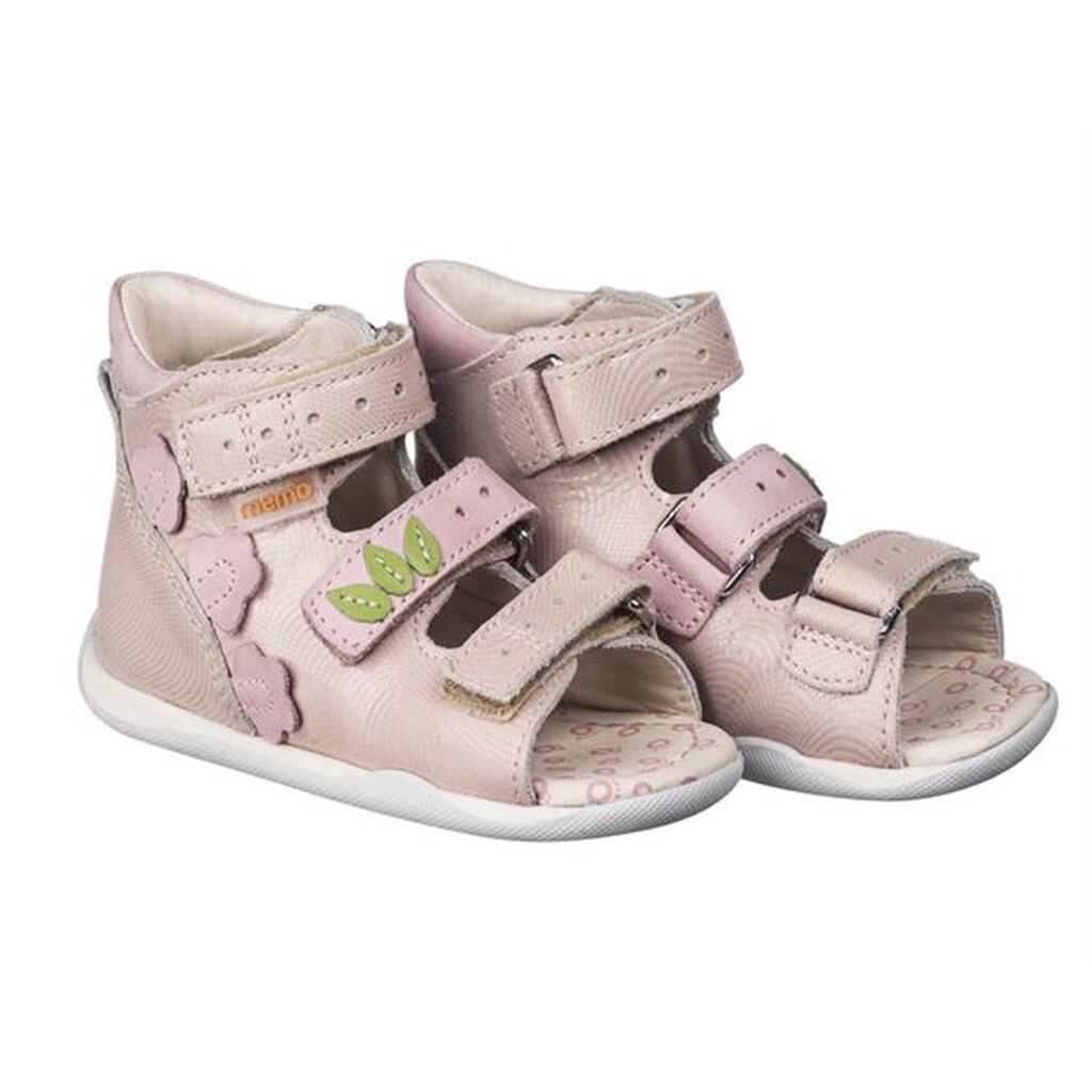 Memo Dino sandal, rosa - pigesandal med ekstra støtte