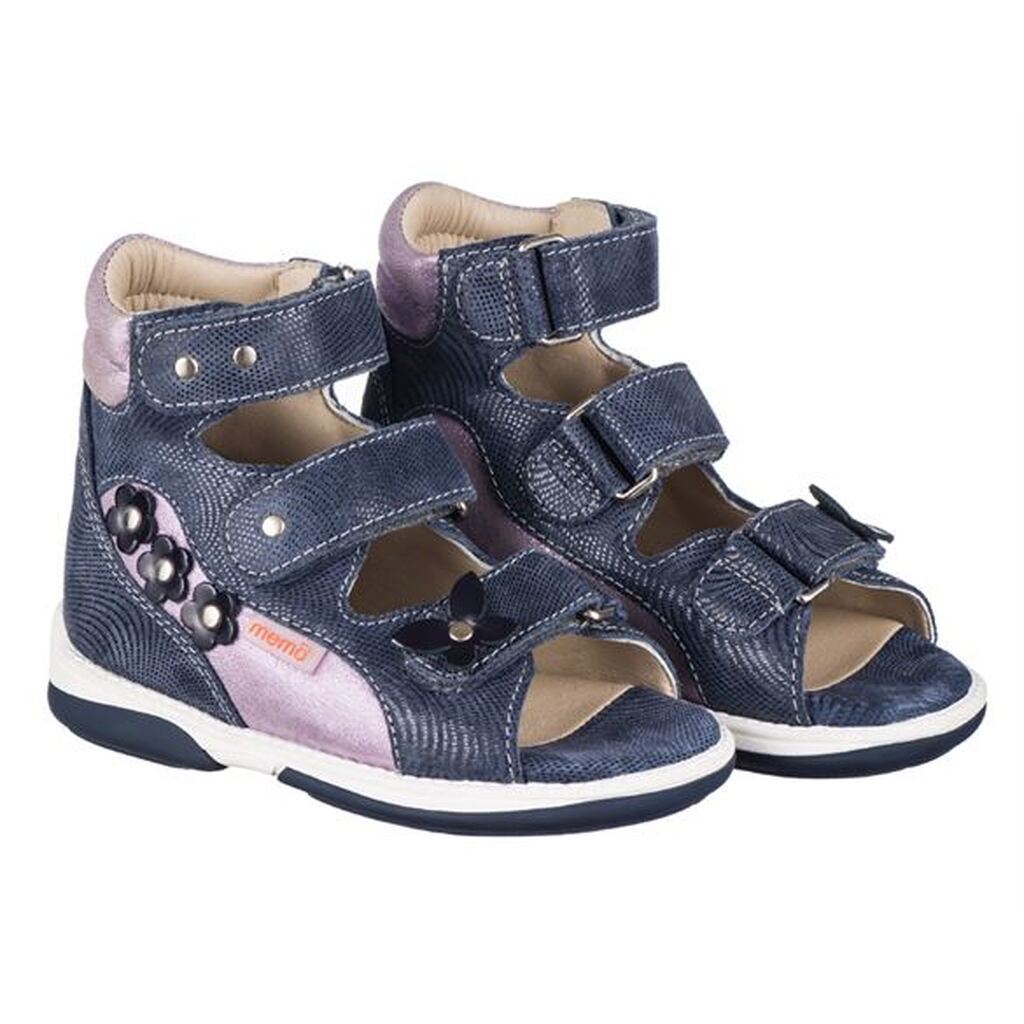 Memo Agnes, pigesandal, navylilla - sandaler med ekstra støtte