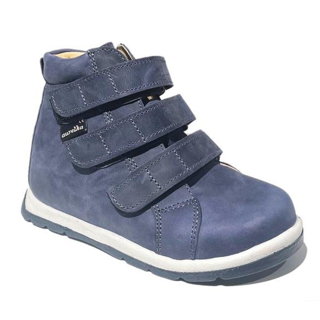 Aurelka velcrosko, jeans blå  - sko med ekstra støtte