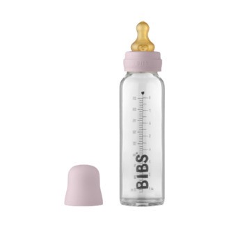 Bibs Glas Sutteflaske - Latex - 225 ml. - Dusky Lilac