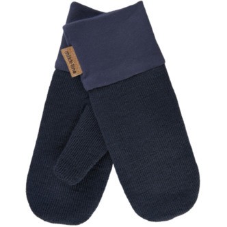 Mikk-line Strik-luffer Uldbomuld - Dark Navy str. 2-4 år