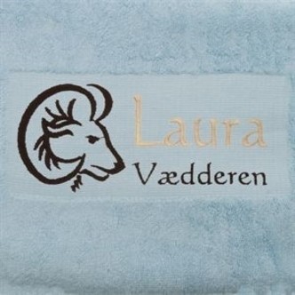 Vædderen 21/3- 20/4, håndklæde med navn 50 x 90