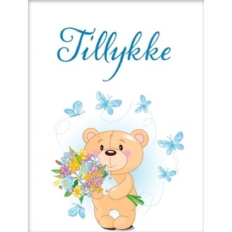 Tillykke kort. Dreng