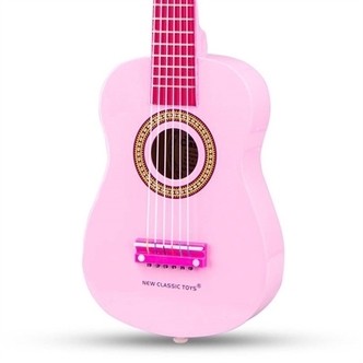 Rosa Guitar til børn fra New Classic Toys
