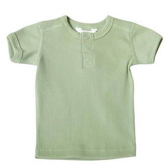 T-shirt sart lysegrøn økologisk bomuld