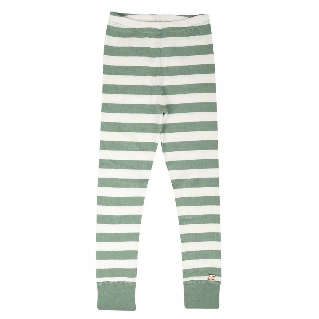 Leggings i grønne og hvide striber